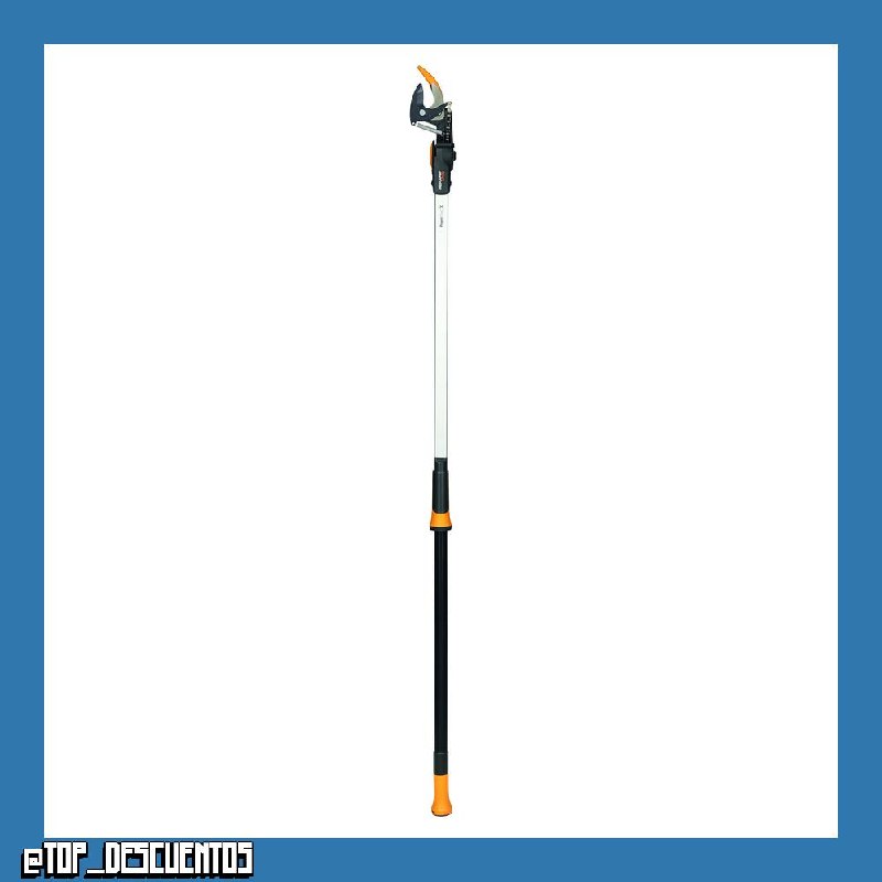 Fiskars Pértiga con cuchilla Bypass, No Telescópica, Longitud: 1,6 m