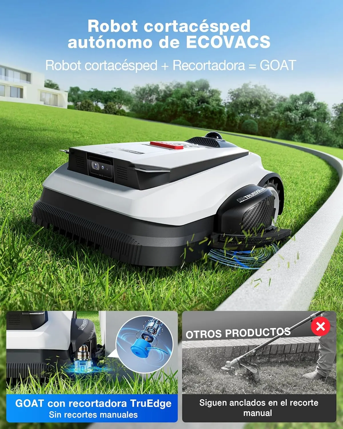 Robot Cortacésped Ecovacs Goat A1600 por 1299€ en Amazon