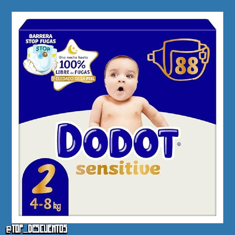 Dodot Sensitive Talla 2, 88 Pañales, 4kg-8kg