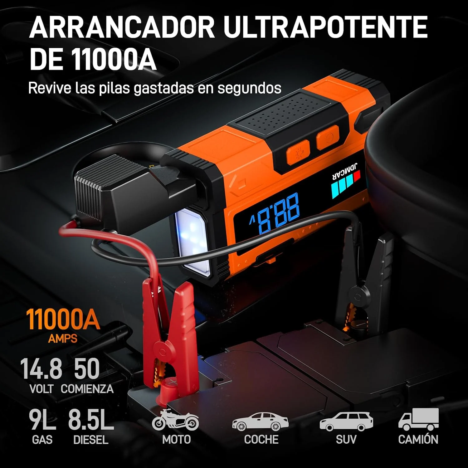 JDMCAR Arrancadores de Bateria de Coche por 44,99€ en Amazon