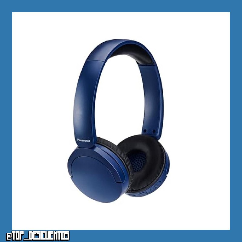 Panasonic HF630B, Street Auriculares Inalámbricos, Supraurales, Micrófono Integrado, Bluetooth 5.3, Multipunto, Diseño Giratorio, hasta 72 Horas De Reproducción, USB-C, Azul [Clase de eficiencia energ