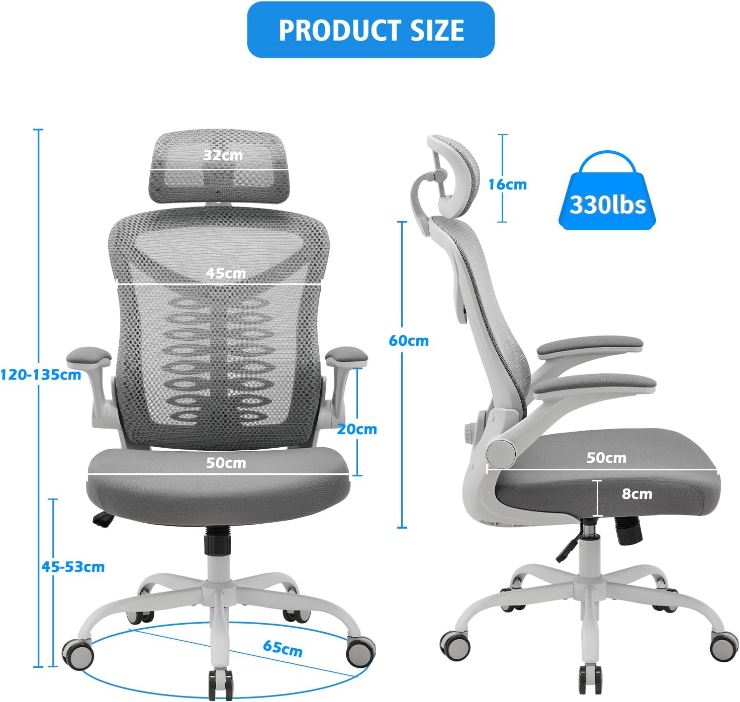 Magic Life Silla de Escritorio Sillas de Oficina Reposabrazos por 73,29€ en Amazon