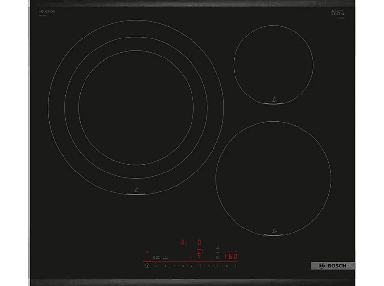 Bosch - Placa inducción PID675HC1E, 3 zonas, Zona de cocción triple 32 cm, 60 Di