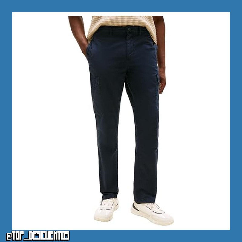 Tommy Hilfiger Pantalones Cargo Hombre Denton Twill con Bolsillos