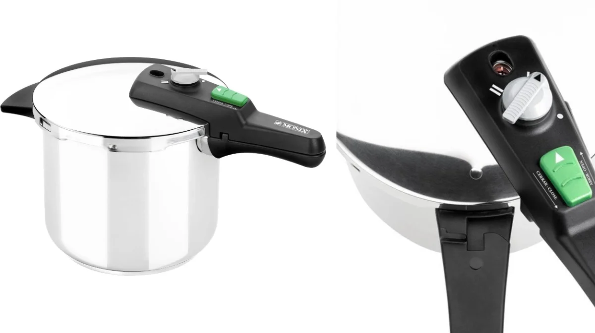 Olla rápida y segura Monix Quick de 6L, acero inoxidable, presión ajustable y triple seguridad por sólo 39,90€