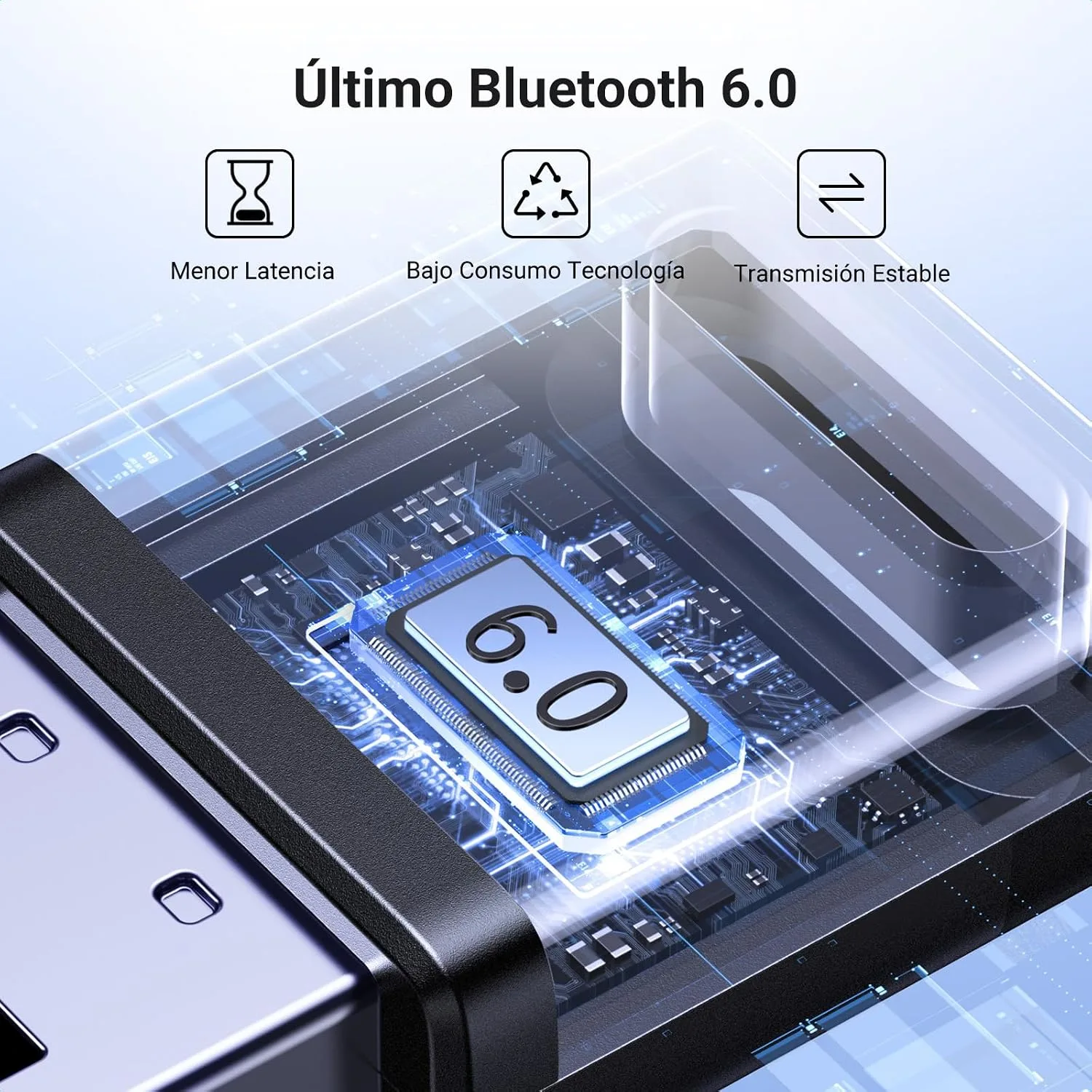 UGREEN USB Bluetooth 6.0 Adaptador para PC Windows 11 10 8.1 por 7,79€ en Amazon