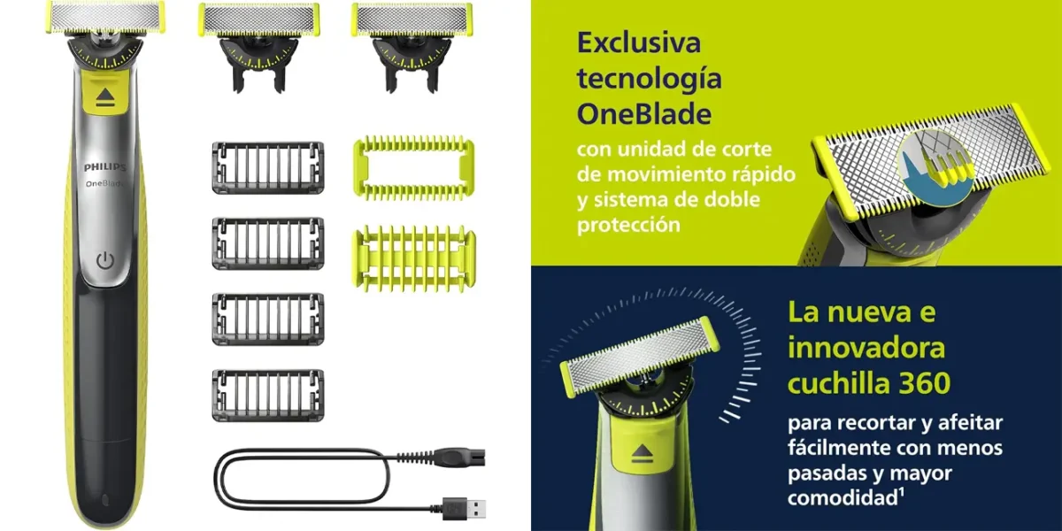 Recortadora Philips OneBlade 360 QP2834/31 por sólo 44,99€ con envío gratis (-31%)