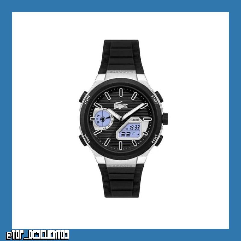 Reloj multifunción analógico-Digital de Cuarzo Lacoste de la colección LC33 con Correa de Silicona – Disponible para Hombre y Mujer