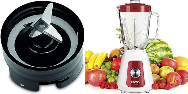 Batidora de vaso Ufesa Ruby Red de 1.500 W y 1,5 litros por sólo 29,99€ con envío gratis (-40%)