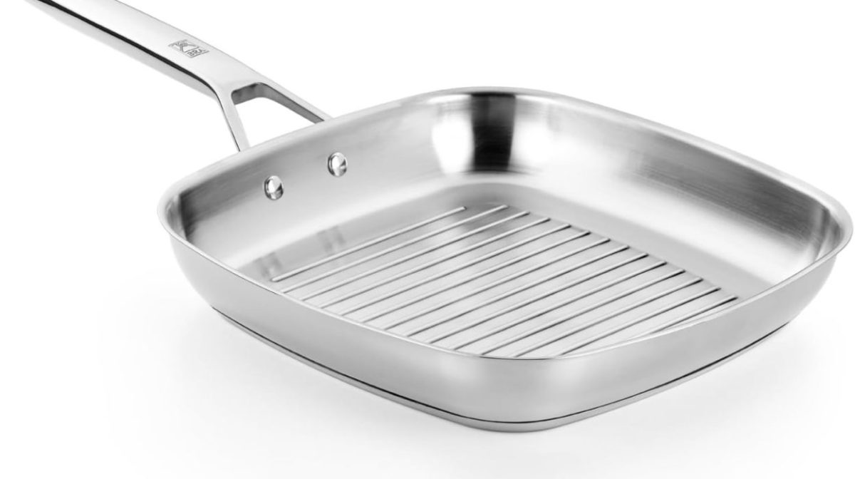 Sartén Grill BRA Signature de 28 cm de acero inoxidable y fondo Full Induction por sólo 38,99€ con envío gratis (-22%)