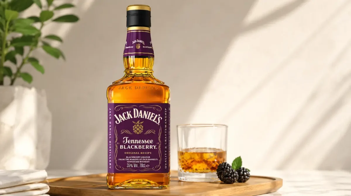 Jack Daniel's Tennessee Blackberry Whiskey de 70 cl, mezcla única de whiskey y licor de mora por sólo 19,49€ (-16%)