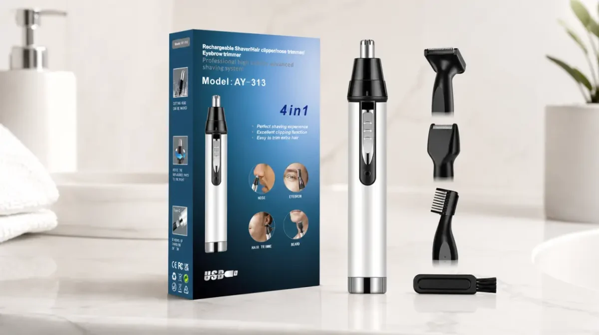 Cortapelos nariz y oreja 4 en 1, recargable y resistente al agua por sólo 14,43€ (-10%)