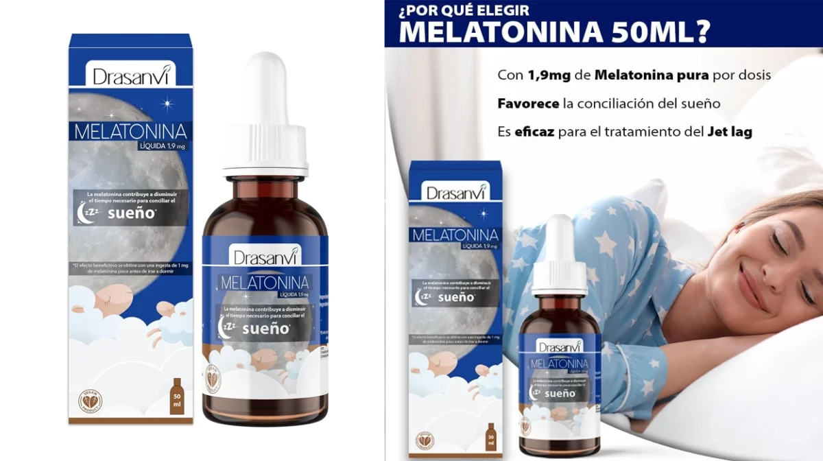 Melatonina pura 1,9 mg en gotas Drasanvi de 50 ml por sólo 6,59€