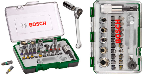 Set Bosch de 27 puntas de atornillar con carraca por sólo 14,94€ (-51%)