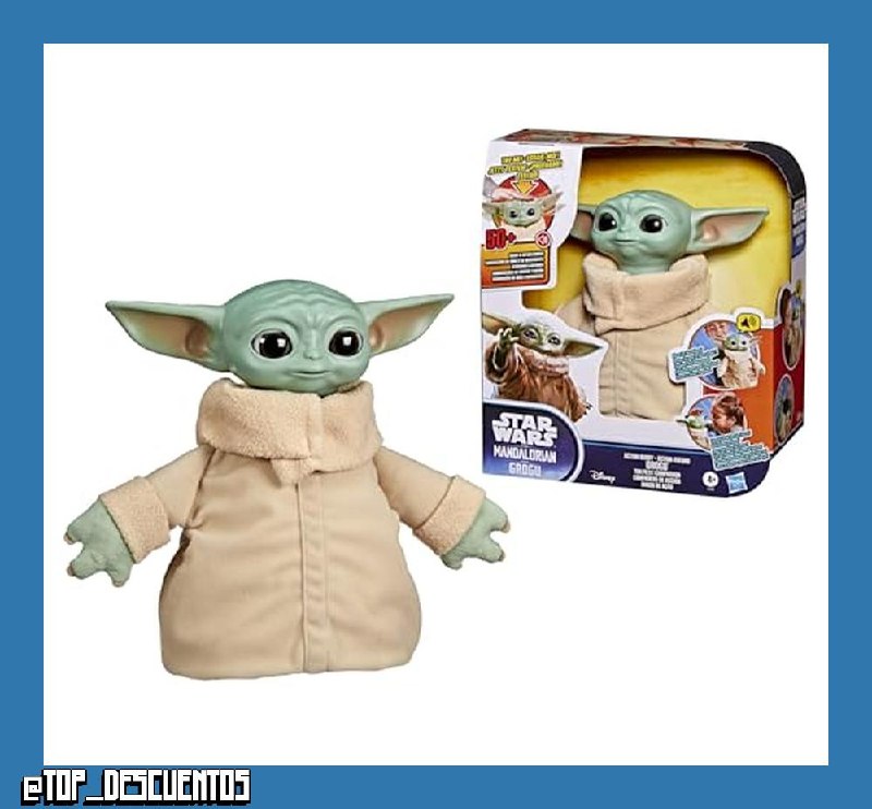 Star Wars, Grogu Compañero de acción, Peluche animatrónico Interactivo de 25 cm, The Mandalorian & Grogu, Juguetes para niños y niñas a Partir de 4 años