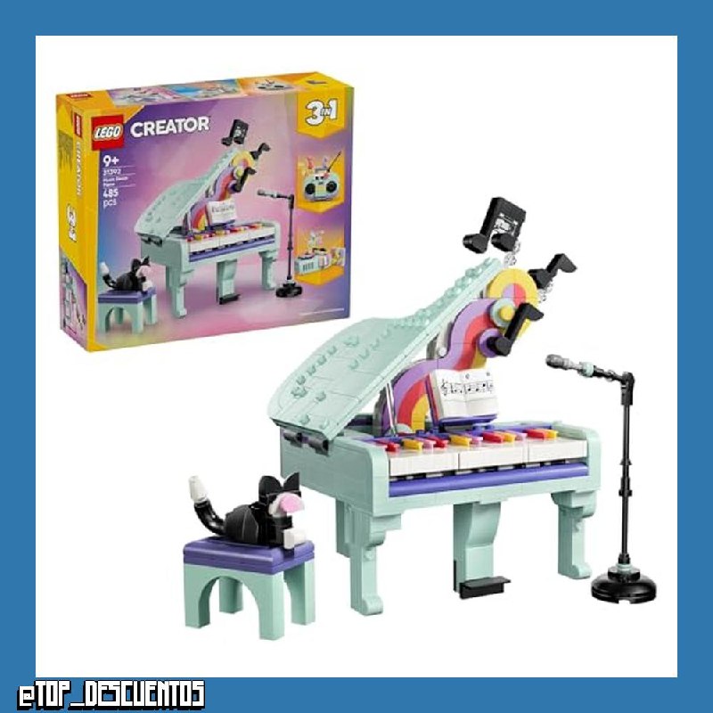 LEGO Creator 3 en 1 Piano Musical Decorativo con Gato 31392