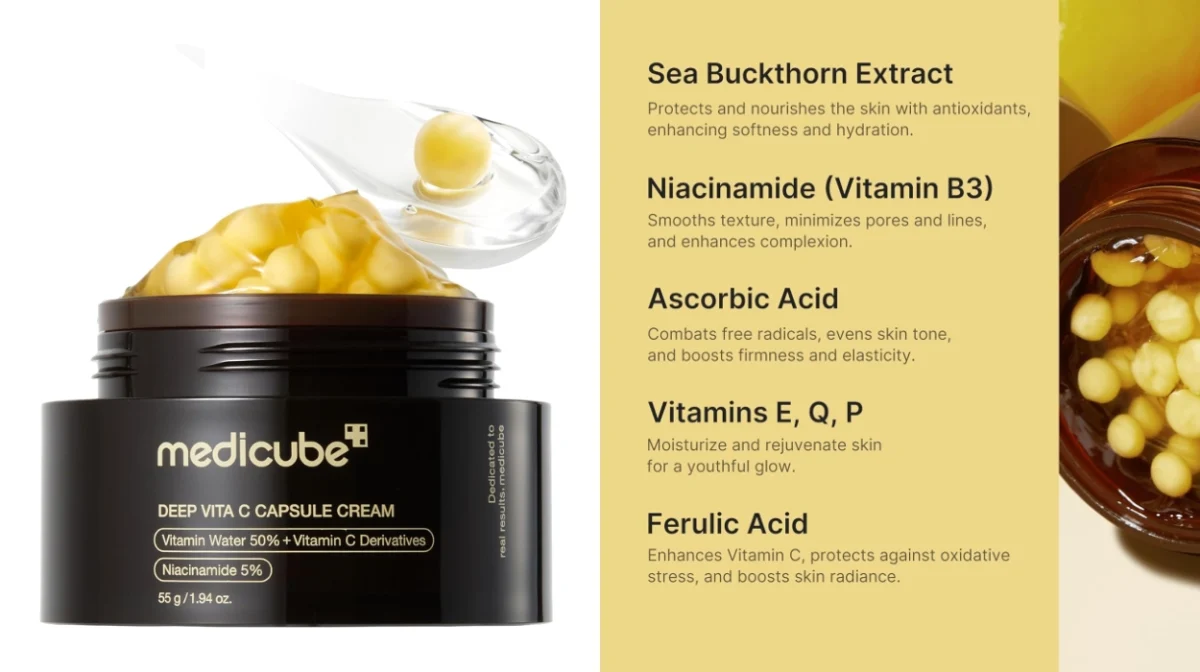 Rejuvenece tu piel con Medicube Deep Vitamin C: hidratante con cápsulas doradas para luminosidad por sólo 12,79€ (40% de descuento)
