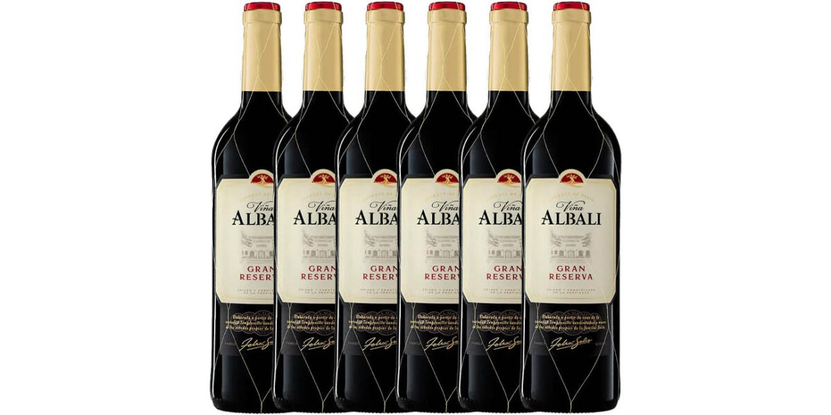 Pack x6 botellas de vino tinto Viña Albali Gran Reserva con DO Valdepeñas por sólo 23,92€ (-18%) ¡3,98€ cada una!