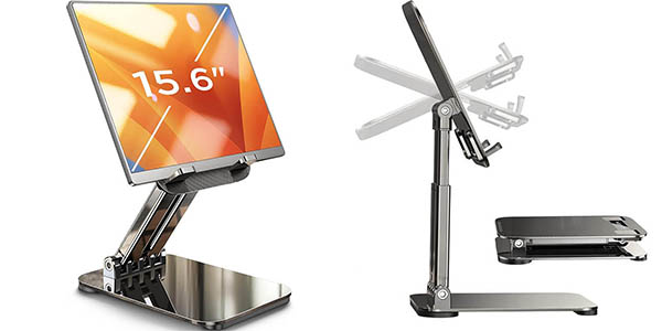 Soporte elevable plegable y estable multiposición LISEN para tablet o monitor por sólo 15,29€ con cupón (43% de descuento)
