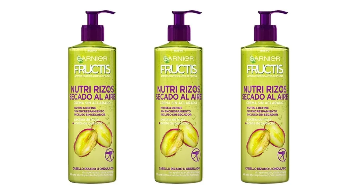 Pack x3 Crema sin aclarado Garnier Fructis Nutri Rizos para cabello rizado u ondulado de 400 ml por sólo 8,48€ con 3x2 (-53%) ¡2,83€ cada una!