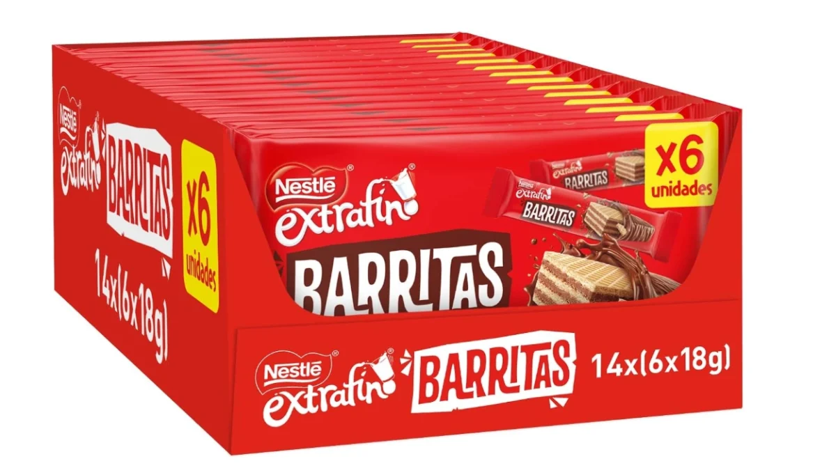 Pack x14 Barritas Nestlé Extrafino con galleta y chocolate con cacao certificado por sólo 20,99€ (11% de descuento)