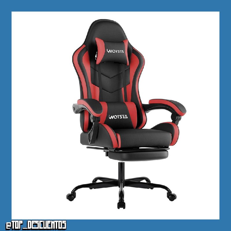 Silla Gaming, Silla Oficina Ergonómica con Reposapiés, Altura Regulable y Respaldo Abatible, Silla Gamer Adulto con Masaje, Silla PC con Reposacabezas, 120 kg