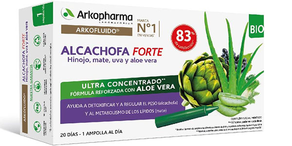 Complemento alimenticio Arkopharma Alcachofa Forte Bio con aloe vera de 20 ampollas por sólo 17,01€ (-37%)