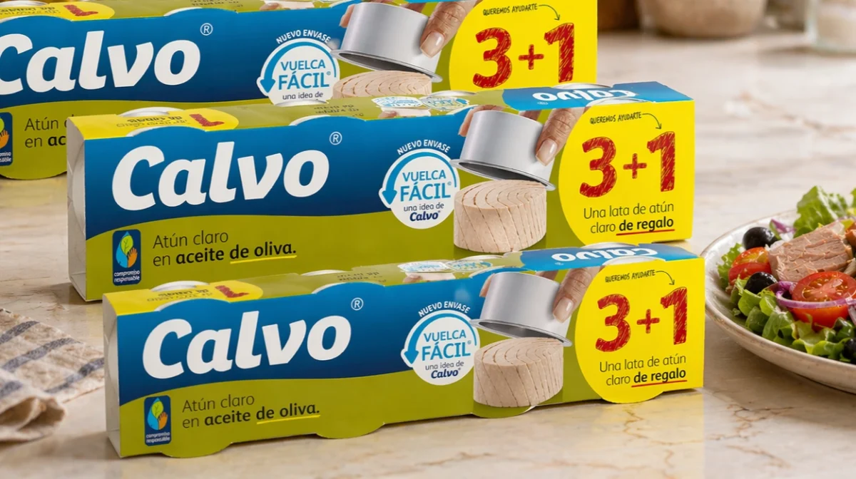 Pack x12 Atún Claro Calvo en Aceite de Oliva de 260 g por sólo 11,44€ con 3x2 (-33%) ¡0,95€ la lata!