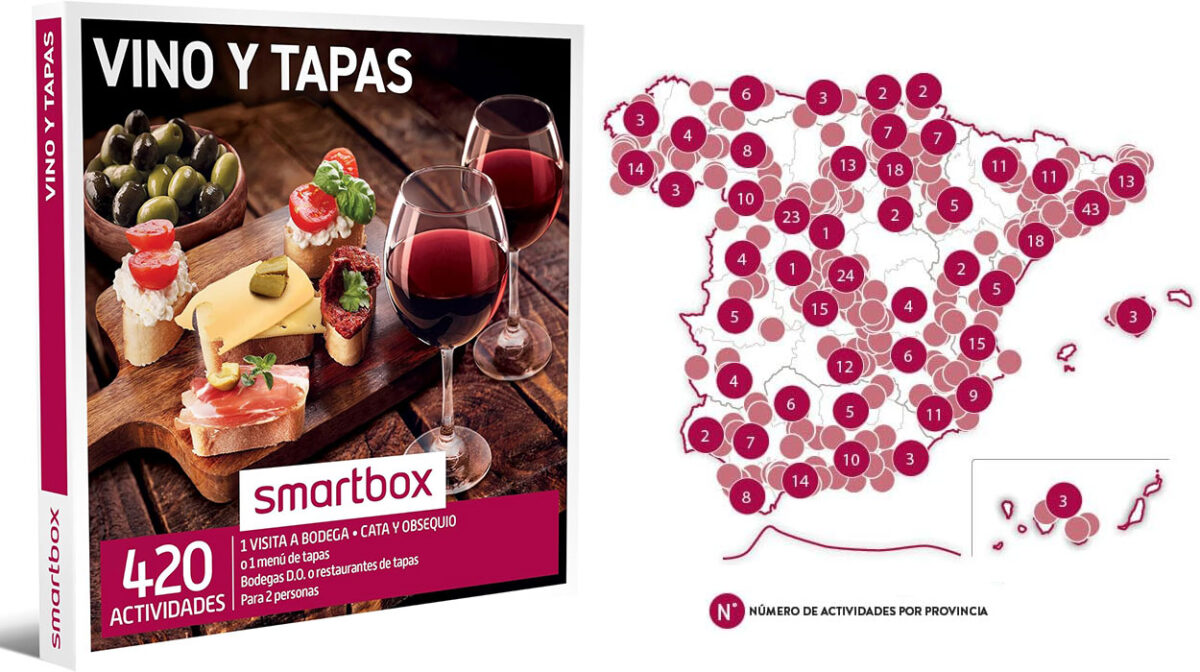Smartbox Vino y Tapas para solucionar regalos de última hora por sólo 17,96€