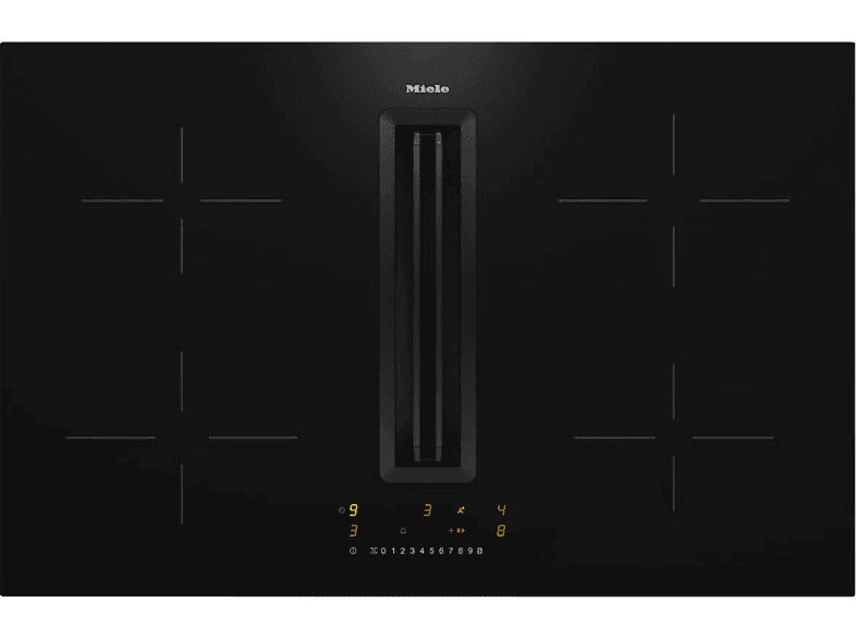 Placa inducción con extractor integrado - Miele KMDA 7272 FL-U, Vitrocerámica, 4
