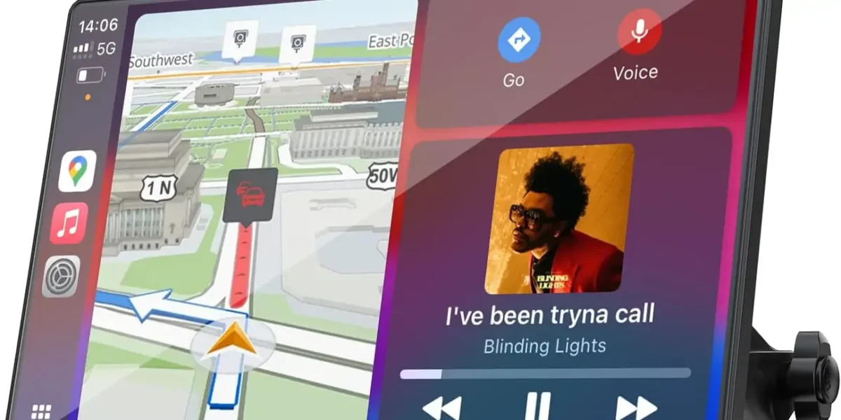 Pantalla Carplay & Android Auto Lamtto de 9" para el coche por sólo 65,15€ con envío gratis (35% de descuento)