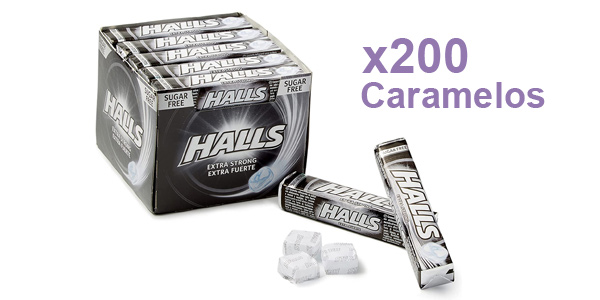 Caja x20 Paquetes de caramelos Halls Menta Fuerte sin azúcar por sólo 13,48€ (-33%) ¡0,67€ el paquete!