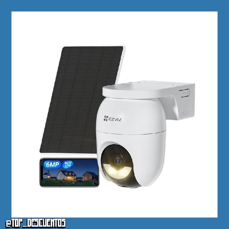 EZVIZ 6MP Cámara Vigilancia 4G WiFi Dual, Cámara Exterior Solar con Batería