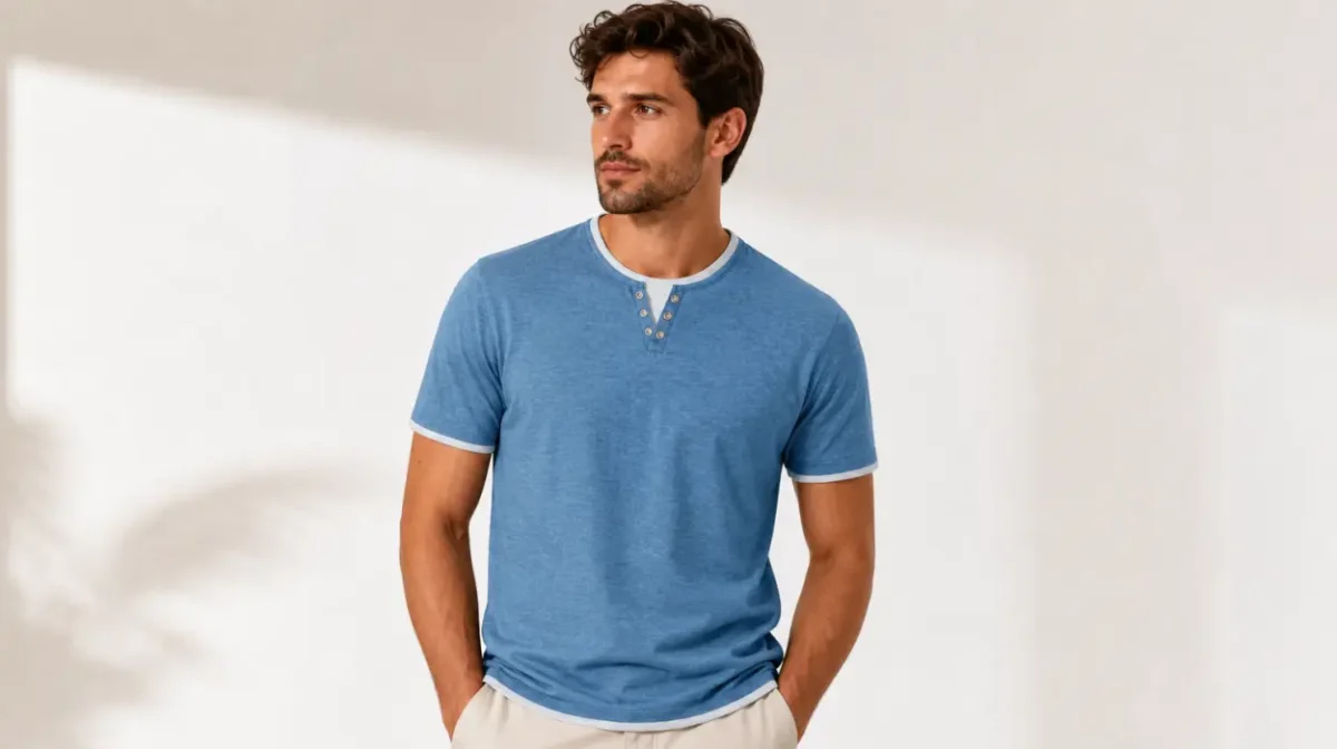 Camiseta Hisir de manga corta para hombre con cuello redondo en varios colores por sólo 12,21€ (-51%)