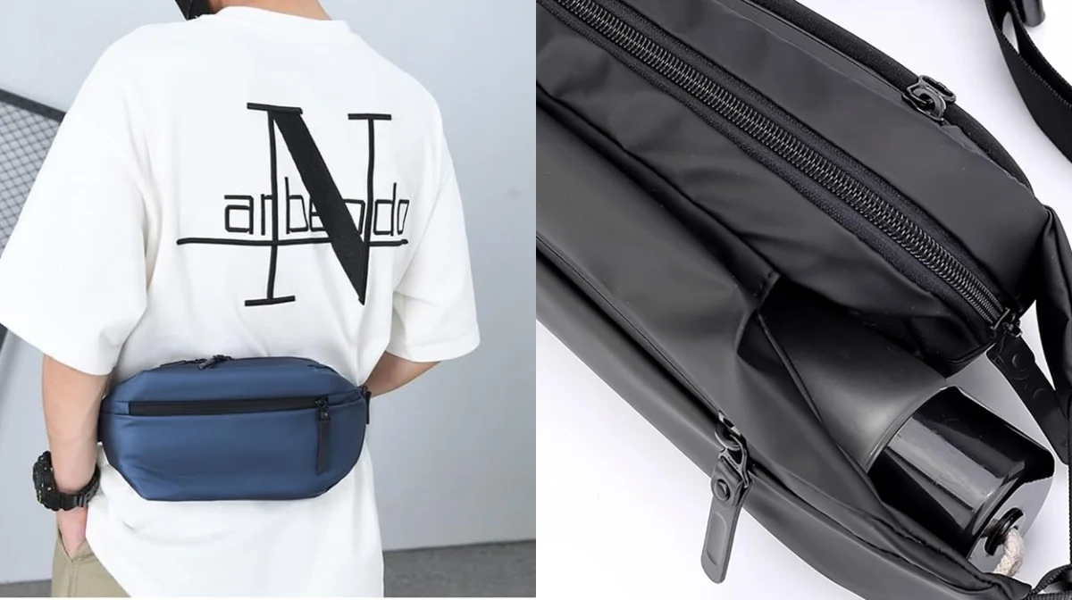 Riñonera ajustable e impermeable de gran capacidad con bolsillo para botella por sólo 10,55€ (56% de descuento)