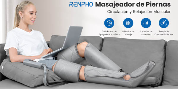 Masajeador de compresión Renpho para piernas por sólo 119,99€ con envío gratis (-20%) ¡Top ventas!