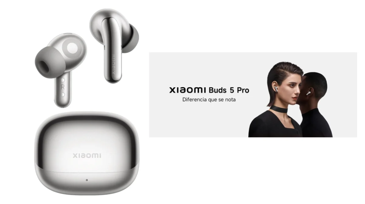 Auriculares inalámbricos Xiaomi Buds 5 Pro con cancelación de ruido, audio HiFi y 36 horas de batería por sólo 99€ con envío gratis (-50%)