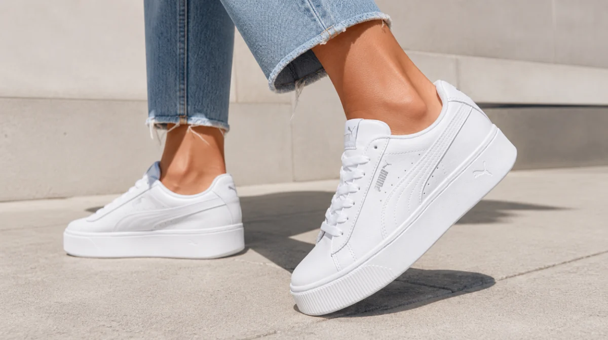 Zapatillas de piel Puma Vikky Stacked para mujer por sólo 35€ con envío gratis (-46%)