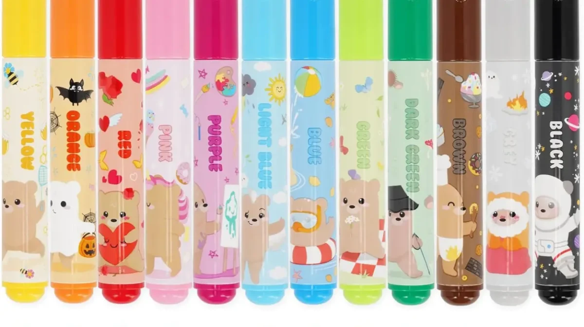 Juego de 12 rotuladores Legami Teddy Friends con colores surtidos, lavables y no tóxicos por sólo 3,98€ (-50%)