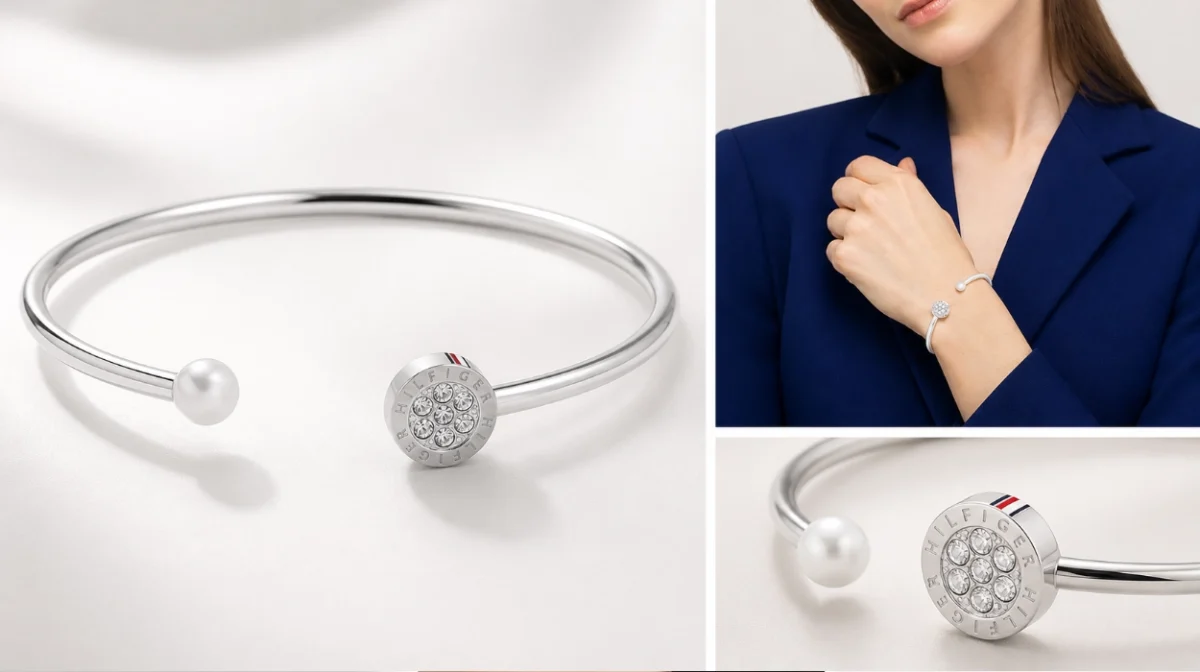 Pulsera Tommy Hilfiger Bangle abierta para mujer por sólo 42,99€ con envío gratis (38% de descuento)