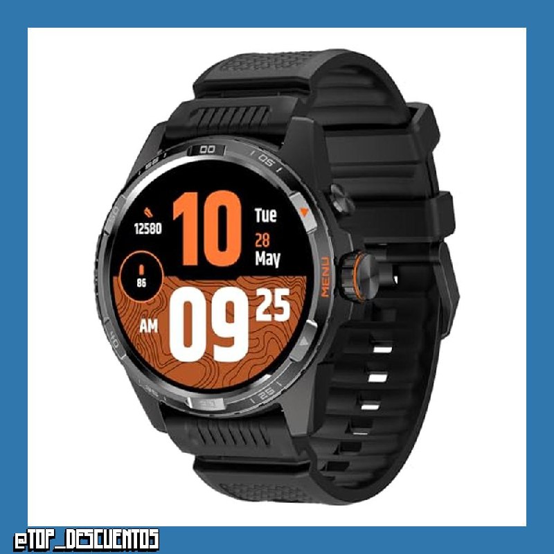 Ticwatch Atlas Smartwatch para Hombres Reloj Inteligente con Sistema operativo Android Wear para Exteriores Batería de 90 Horas Más de 110 Modos de Entrenamiento Mapa de Calor Detección de caídas