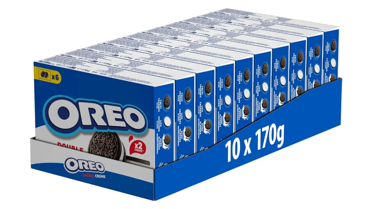 Pack x10 paquetes de galletas Oreo Doble Crema con relleno de vainilla de 170 g por sólo 15,22€ (-29%) ¡1,52€ el paquete!