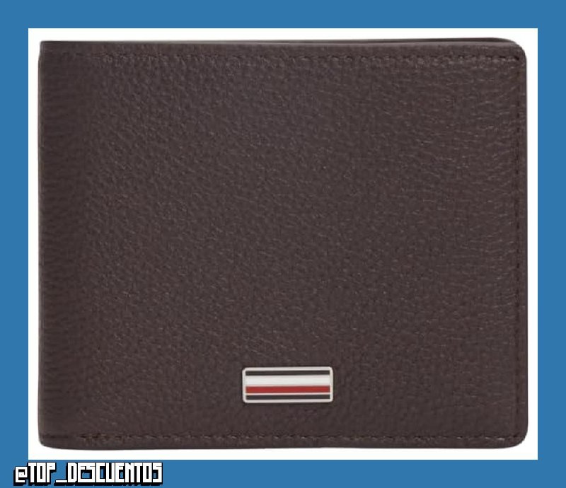 Tommy Hilfiger Cartera Hombre Central Mini de Piel, Marrón (Coffee Bean), Talla Única