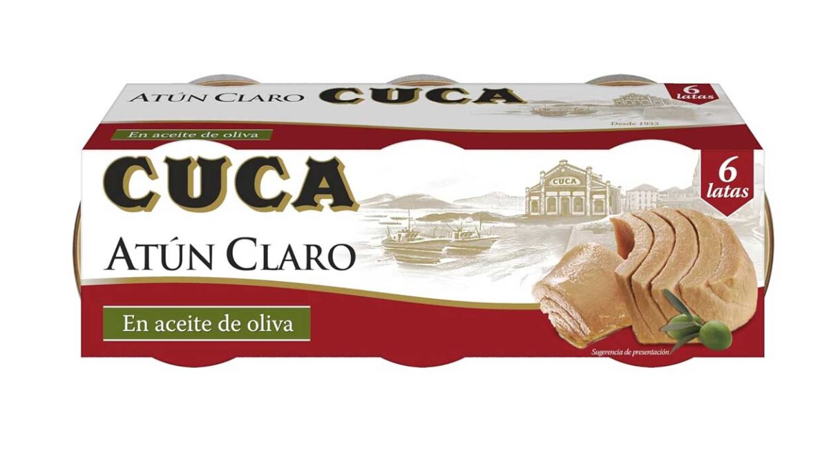 Pack de 6 latas de atún claro Cuca en aceite de oliva de 65 g por sólo 8,41€ (-15%)