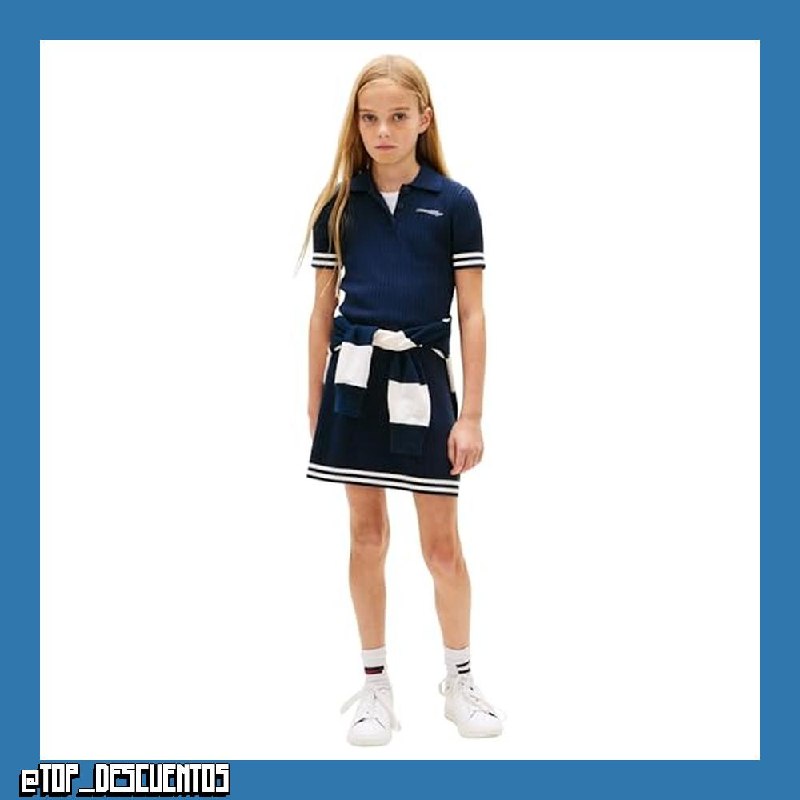 Tommy Hilfiger Sweater Dress SS Kg0kg09308 Vestidos Niñas (Pack de 1)
