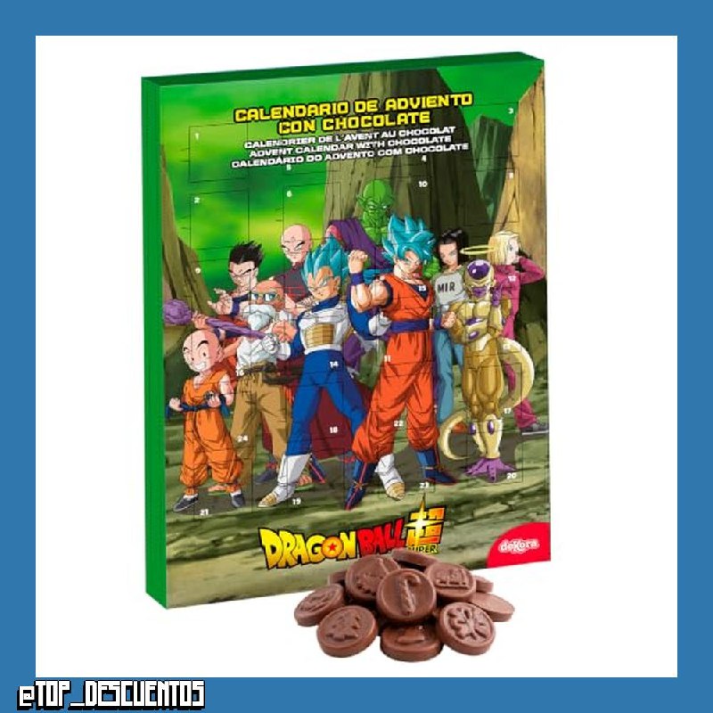 dekora - Calendario de Adviento de Chocolate para Niños Dragon Ball, 50 g