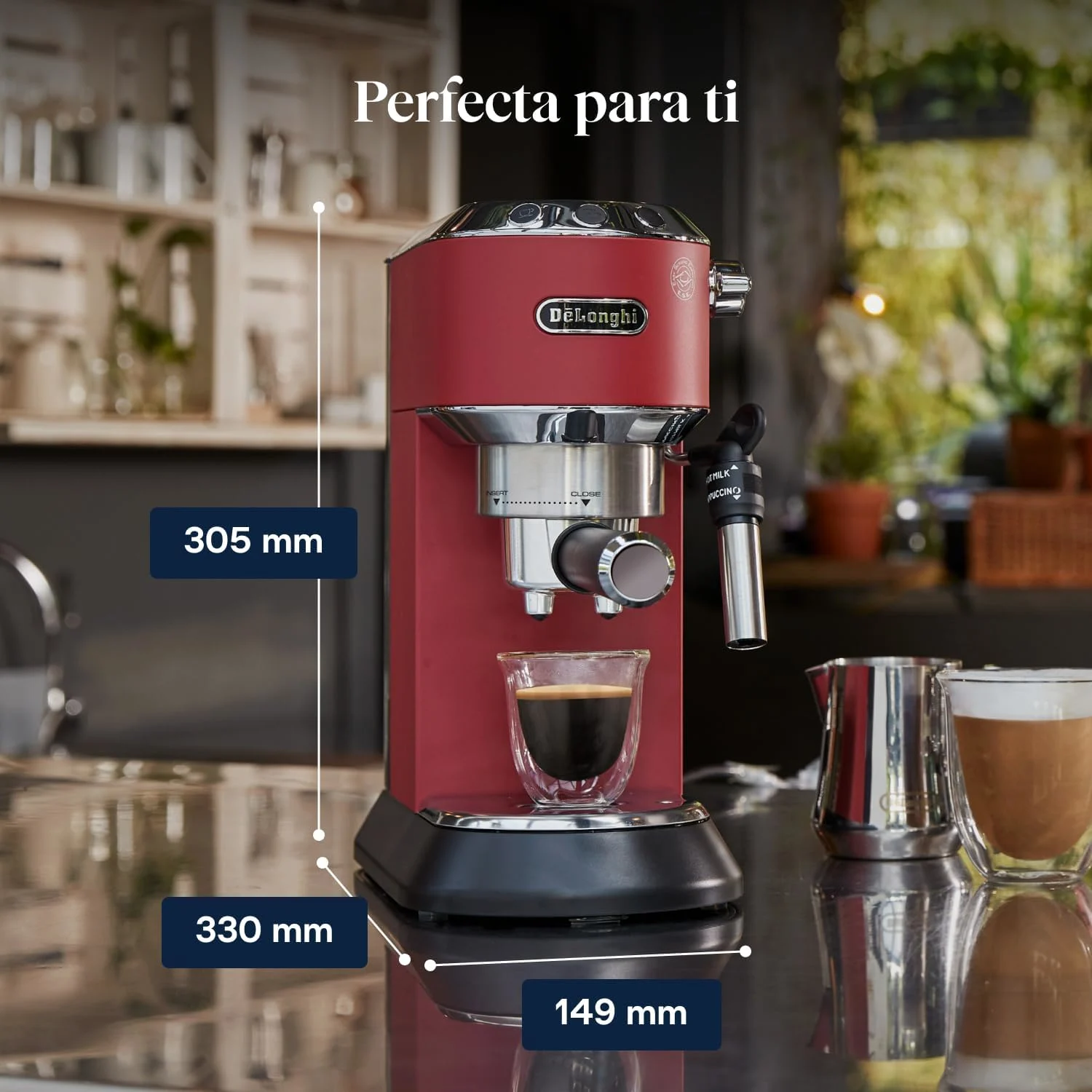 De’Longhi Dedica – Cafetera de Bomba de Acero Inoxidable para Café Molido o Monodosis por 135€ en Amazon