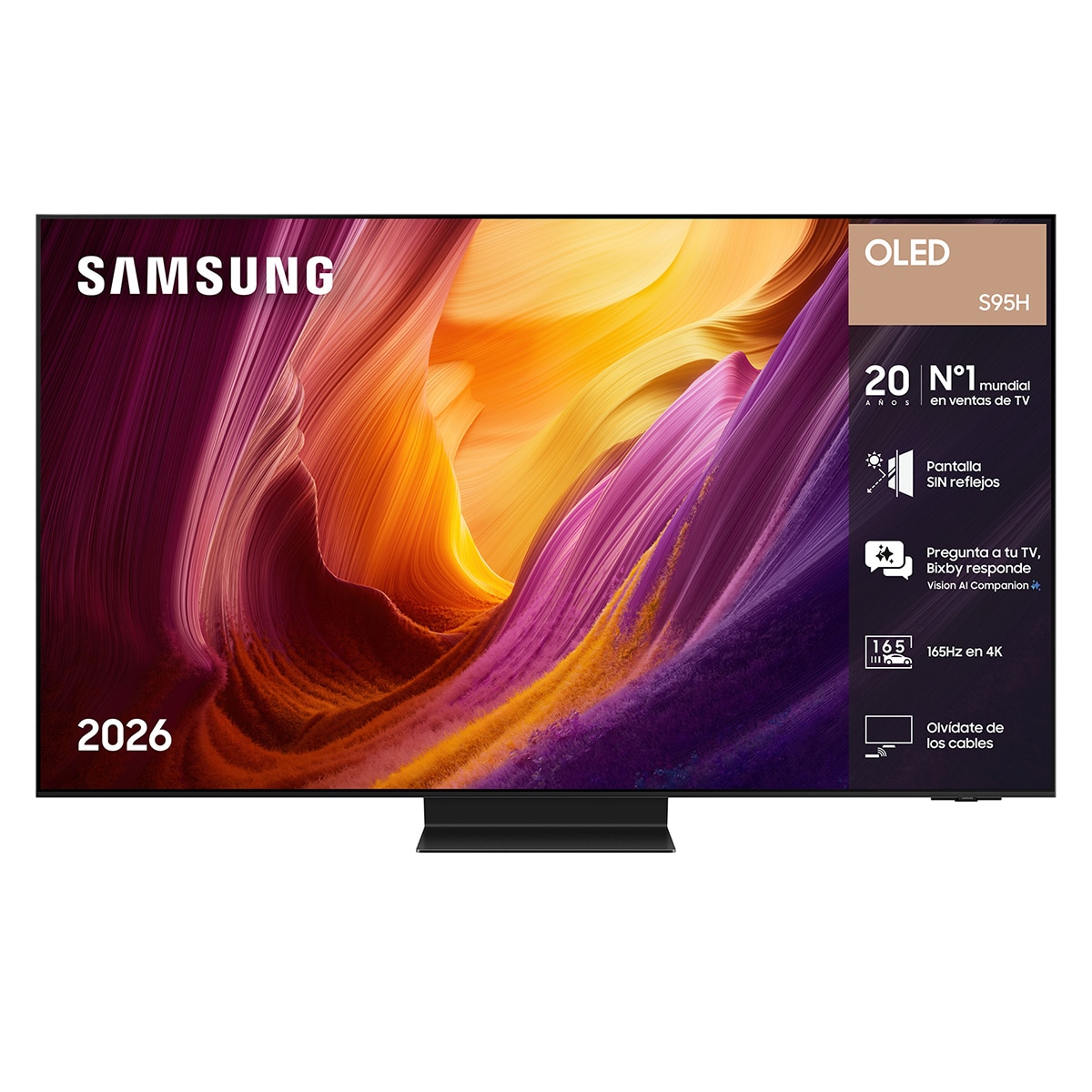 Samsung - TV OLED 163cm (65") Samsung TQ65S95HFTXXC 4K Smart TV SIN reflejos con Vision AI. 165Hz Ultimate Gaming Pack.