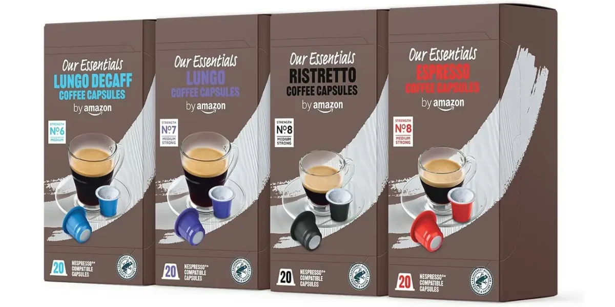 Pack 80x cápsulas de café by Amazon compatibles con Nespresso por sólo 9,65€ (-36%)