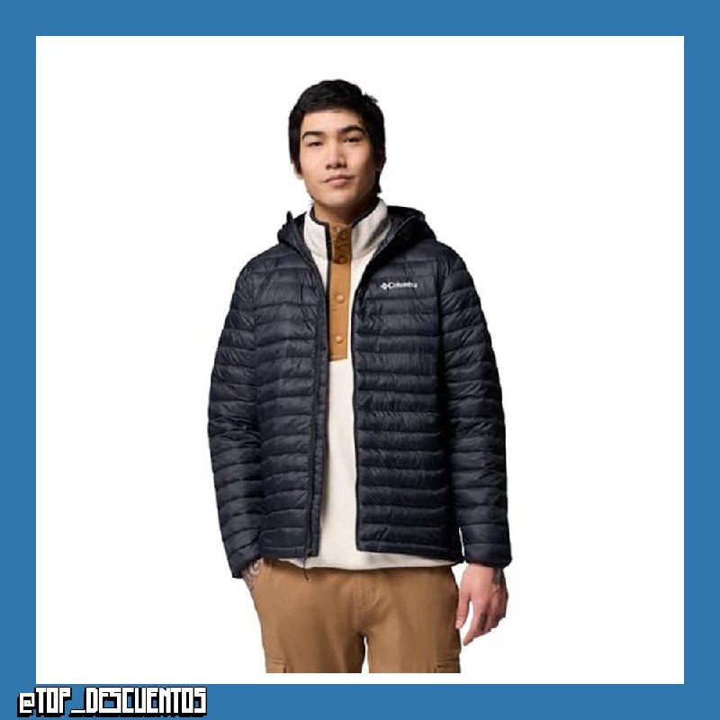 Columbia Powder Pass Hooded Jacket, Chaqueta Acolchada Con Capucha para Hombre